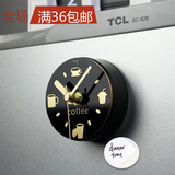 冰箱钟创意磁铁吸冰箱贴时钟表留言贴挂钟静音创意立体钟表冰箱