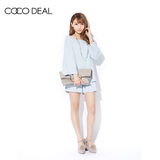 COCO DEAL日系女装圆领长袖针织毛衣短裤两件套休闲套装36135007