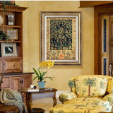 欧式挂画 卧室玄关装饰画床头 客厅现代简约墙画 发财树竖版单幅