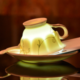 友来福骨瓷咖啡杯套装欧式杯子红茶杯碟整套简约水杯经典卡布奇诺