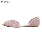 Nine West/玖熙夏季新品品牌女鞋休闲舒适鱼嘴平底鞋301034983F