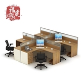 昆明办公家具2/4/6人位办公桌简约现代职员电脑桌员工屏风位广州