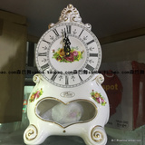 欧式高档陶瓷台钟 家居坐钟摆件时钟 装饰钟表时尚创意客厅座钟