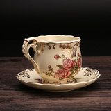 创意欧式简约陶瓷咖啡杯套装 高档骨瓷红茶水杯子下午茶具带碟勺