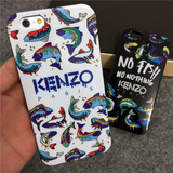 巴黎KENZO高田贤三海洋鱼苹果5S保护壳iPhone6Plus活跃鱼手机套潮