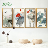 新中式客厅装饰画办公室三联画现代挂画壁画客厅沙发墙画梅兰竹菊