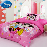 Disney/迪士尼 儿童可爱卡通三件套 床上用品男孩女孩全棉被套