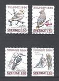 瑞典 信销 邮票 1984 圣诞节 冬鸟 蜡嘴 雀 啄木鸟  雕刻斯拉尼亚