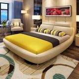 米莱克 榻榻米床现代简约收纳床储物床小户型真皮床欧式1.8米大床