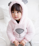 童装2016冬季新款韩版儿童卫衣女童毛绒可爱小熊绒衫外套保暖时尚