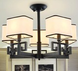 二郎LED新中式风格吊灯 现代简约客厅灯茶馆工程卧室餐厅中式吊灯