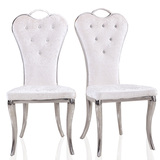2015新款时尚不锈钢绒布椅后现代简约不锈钢餐椅高档酒店办公餐椅