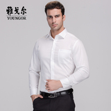 Youngor/雅戈尔新款商务工装长袖衬衫男士专柜正品免烫衬衣V6600