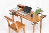 美式简约实木书桌 儿童学习桌办公桌带抽屉写字台 学生书桌椅套装