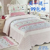 跳舞女孩韩国纯棉印花床盖床单床垫夏凉被绗缝空调被床品特价包邮