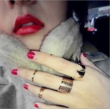 韩版新款 戒指 皇冠三件套组合 戒指 镂空弹簧指环 女