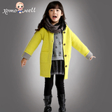 新款韩国大童装女童毛呢外套儿童春季潮韩版中长款加绒呢子大衣