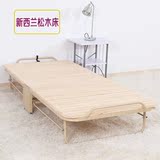 午休床折叠实木床折叠单人陪护床海绵床硬板床0.8m木板床带轮子