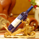 欧式红酒架客厅餐厅酒柜装饰摆设创意家居艺术品摆件美女葡萄酒架