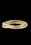 美国代购正品 Cartier/卡地亚 Trinity系列18K三色金三环戒指指环