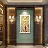 一若客厅欧式装饰画 餐厅有框画挂画 玄关走廊壁画抽象墙画摇钱树