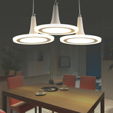 餐吊灯LED三头现代简约 时尚亚克力餐厅灯个性创意圆形餐桌灯具