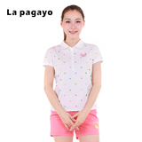 La Pagayo大码女装春夏款女士t恤显瘦翻领短袖上衣POLO衫A3T1240A