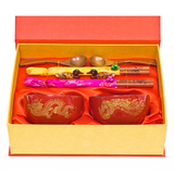 龙凤铁木碗筷礼盒 现代简约实用结婚礼物 送闺蜜朋友创意新婚摆件