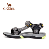 【2016新品】CAMEL骆驼户外男款沙滩鞋 轻便舒适提花织带男士凉鞋