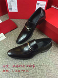 2016香港IT代购男士头层牛皮有拉皮平跟套脚高端商务正装尖头皮鞋