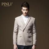 PINLI品立英绅  秋冬新款时尚男装 修身休闲西装男士外套 潮7333