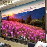 卧室电视背景墙纸壁纸3D立体大型壁画客厅温馨浪漫田园风景 阳光