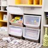 kaman大号塑料收纳箱可叠加衣服玩具零食品有盖整理箱厨房储物箱