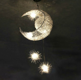 LED吊灯创意个性卧室灯现代简约儿童房间灯星星月亮温馨简约灯饰