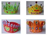 EVA皇冠 生日帽子 创意粘贴DIY手工制作材料拼图 3岁以上