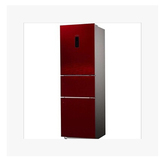 全新美的冰箱 BCD-216TGEMA绫波白 红 三门无界玻璃冰箱