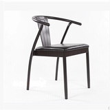 直销美式复古铁艺金属餐椅休闲时尚咖啡厅椅子靠背扶手办公电脑椅