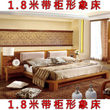 实木双人床 柚木家具中式榻榻米1.8 1.5米高箱床储物床