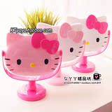 Hello Kitty 凯蒂猫 旋转化妆镜 台式镜 桌镜子 化妆镜 粉色爆款
