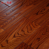 环保E1纯实木仿古手抓纹浮雕美国滨州橡木红橡A地板18mm高端大气
