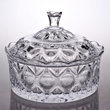 欧式婚庆透明玻璃糖罐糖果罐水晶玻璃器皿咖啡糖缸喜糖盒创意摆件