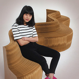 十八纸原创 创意风琴沙发 可折叠纸家具座椅 客厅功能环保椅子