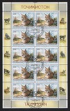 Q082   外国盖销邮票 塔吉克斯坦 野生动物  野山猫小版张