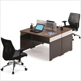 办公家具办公桌2人位屏风电脑桌简约现代 职员桌工作位实木质