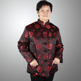 特价中老年人女士冬装外套 妈妈婆婆生日加绒厚唐装棉袄外套W370