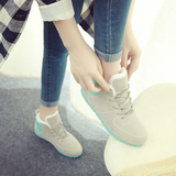 2015冬季韩版潮女雪地靴子平跟学生棉鞋短靴女靴平底加绒保暖女鞋