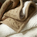 新品特价包邮 外贸针织毛线毯/沙发毯/盖毯/装饰毯 绞花麻花加厚