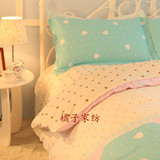 纯棉四件套秋冬全棉公主风韩式简约床单式被套被单1.5m1.8米2.0床