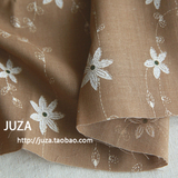 棉麻布料 全幅印花 日系风 衣服窗帘桌布服装手工DIY面料 半米