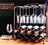 欧式红酒架摆件复古铁艺酒杯架挂杯架时尚红酒瓶架创意葡萄酒架子